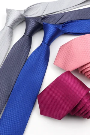 6cm Mens Business Tie Fashion Classic Skinny Fine Grid Necktie Wine Red Blue Pink Champagne Suit Cravat Wedding Party Accessory